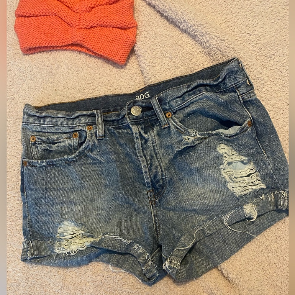 Denim cutoff distressed shorts Tom Girl